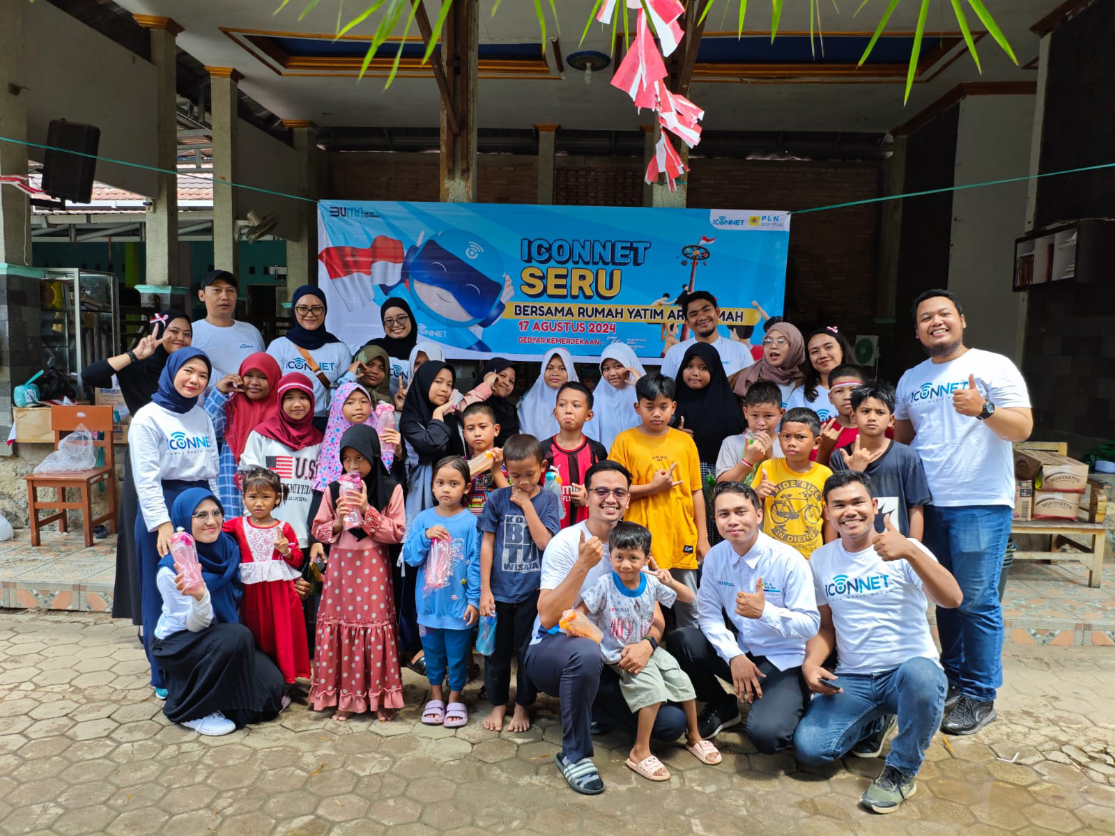 Bawa Kebahagiaan, ICONNET Meriahkan HUT RI ke-79 dengan Lomba Kemerdekaan Bersama Anak Yatim di Banjarbaru