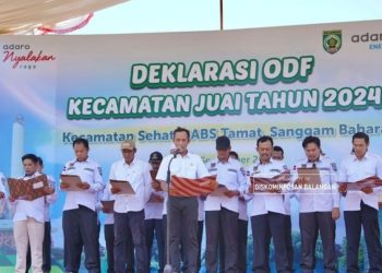 Juai Deklarasikan Diri Sebagai Wilayah ODF Pertama di Kabupaten Balangan, Tanda Komitmen Menuju Lingkungan Lebih Sehat