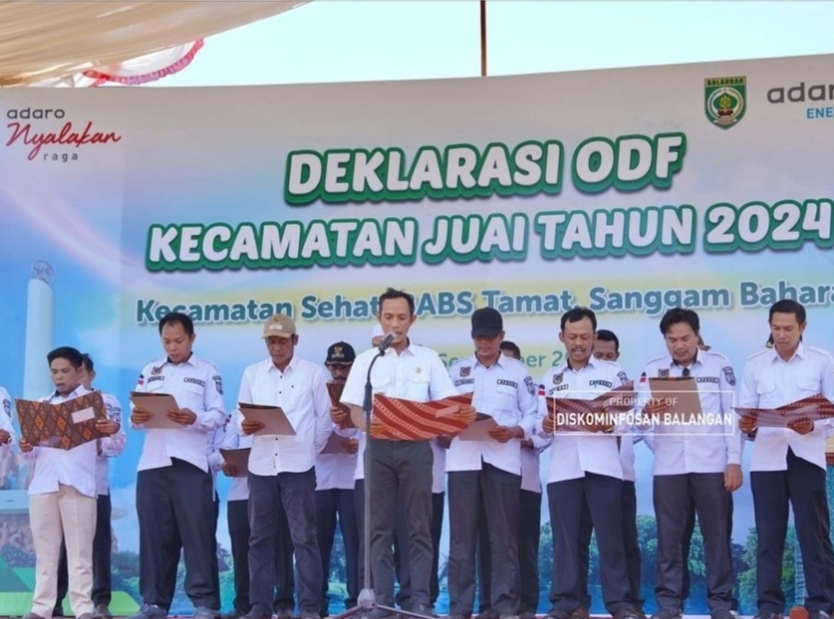Juai Deklarasikan Diri Sebagai Wilayah ODF Pertama di Kabupaten Balangan, Tanda Komitmen Menuju Lingkungan Lebih Sehat