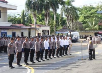 Apel Jam Pimpinan Polres Banjarbaru, Tekankan Kewaspadaan dan Integritas di Tengah Pilkada