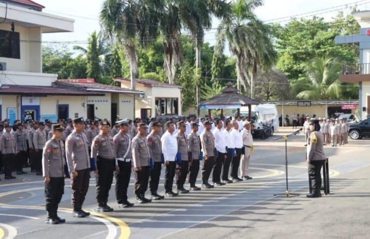 Apel Jam Pimpinan Polres Banjarbaru, Tekankan Kewaspadaan dan Integritas di Tengah Pilkada