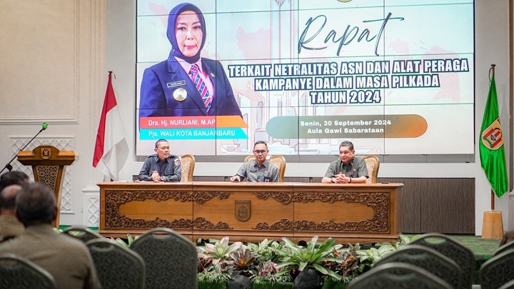 Pemerintah Kota Banjarbaru Gelar Rapat Bahas Netralitas ASN dan Pengaturan Alat Peraga Kampanye