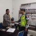 Personel Satlantas Polresta Palangka Raya Pantau Situasi pada Kantor Bawaslu