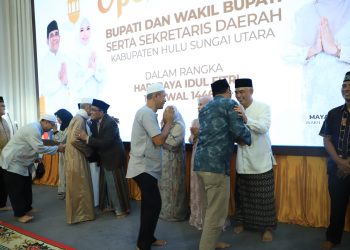 Bupati dan Wabup HSU Gelar Open House Idulfitri, Pererat Silaturahmi dengan Masyarakat
