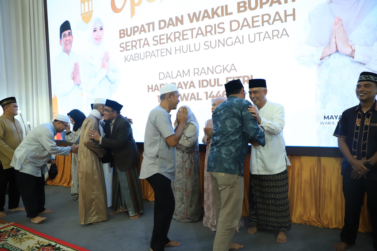 Bupati dan Wabup HSU Gelar Open House Idulfitri, Pererat Silaturahmi dengan Masyarakat