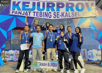 Keterbatasan Dana Tak Halangi Langkah FPTI Tanbu Ukir Prestasi di Ajang Panjat Tebing Tingkat Provinsi