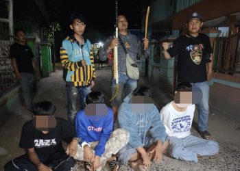 Polsek Banjarmasin Timur Amankan Empat Remaja Terlibat Tawuran, Pelaku Utama Masih Diburu