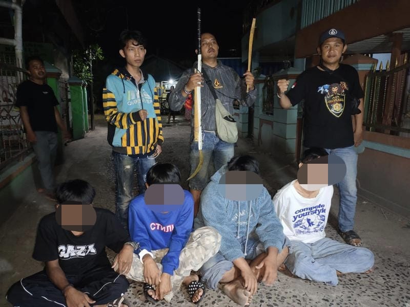 Polsek Banjarmasin Timur Amankan Empat Remaja Terlibat Tawuran, Pelaku Utama Masih Diburu