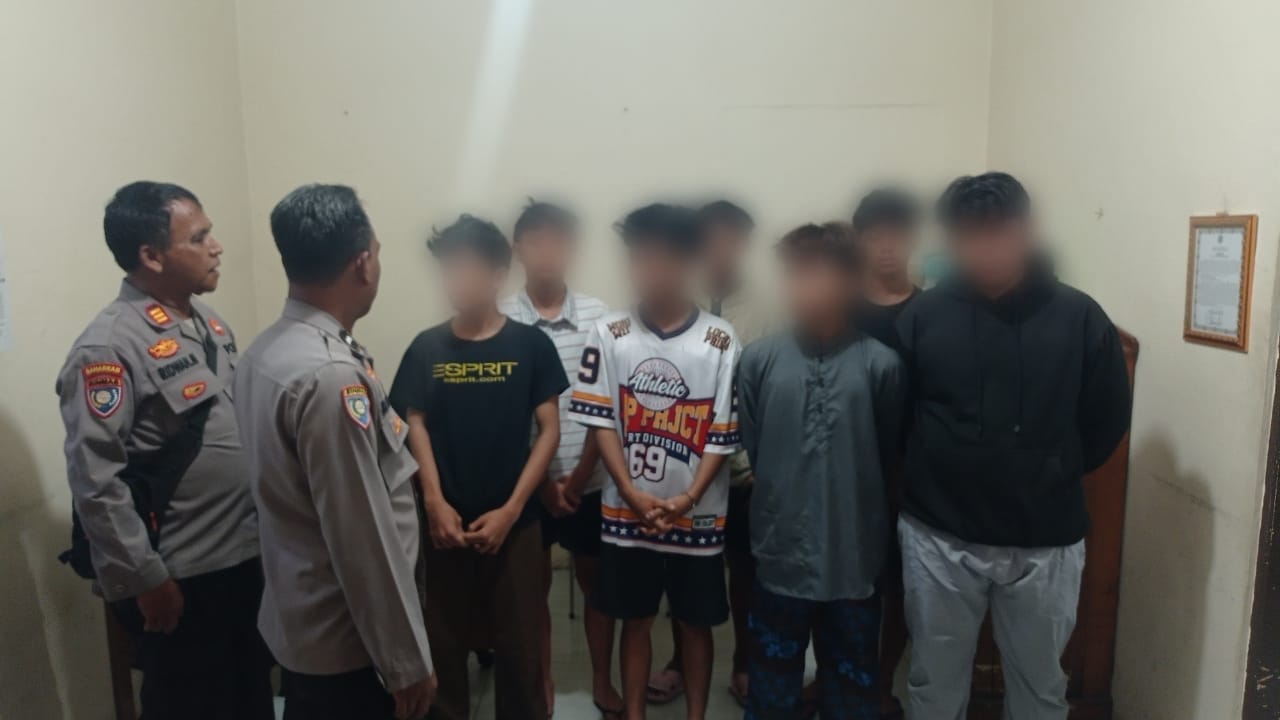 Polresta Banjarmasin Gagalkan Tawuran Remaja di Depan Pasar Binjai, 10 Orang Diamankan