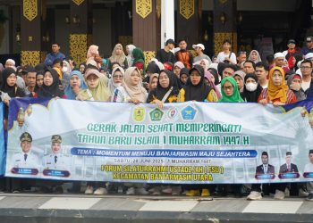 Ribuan Warga Meriahkan Jalan Sehat Tahun Baru Islam di Banjarmasin