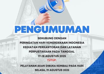 Layanan Dispersip Kalsel Tutup Sementara Waktu Peringati Hari Kemerdekaan, Buka Kembali 19 Agustus