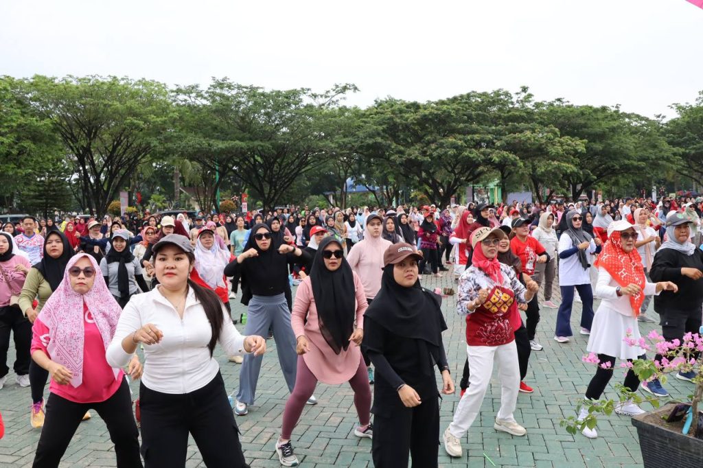 Senam Ceria dan Gema Cermat Warnai Peringatan HUT RI ke-80 di Tapin