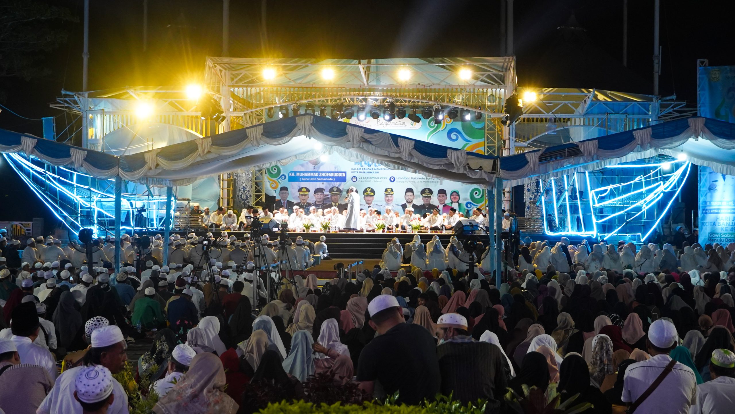 Maulid Nabi Muhammad SAW Warnai Hari Jadi ke-499 Banjarmasin Bersama Guru Udin Samarinda