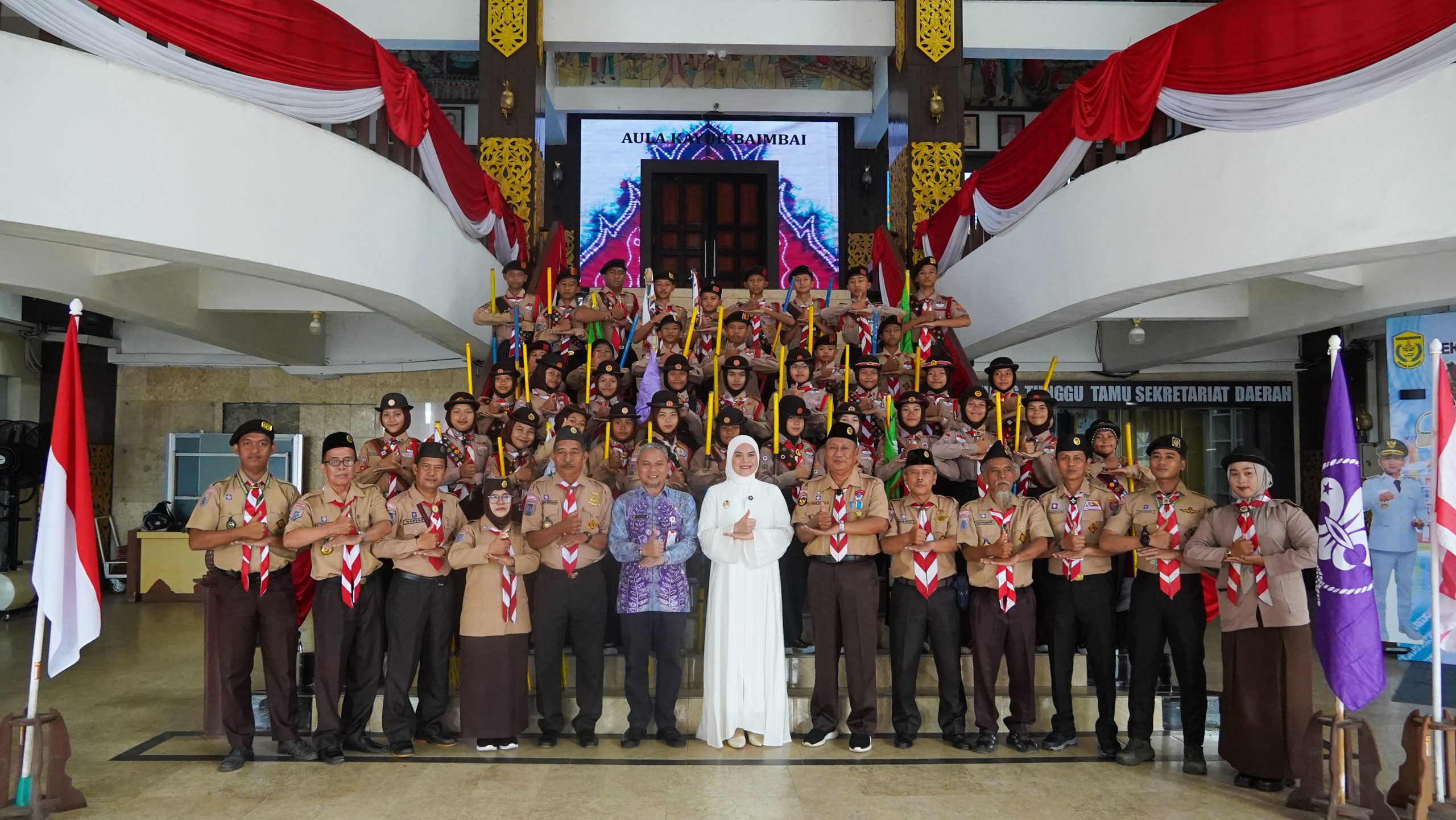 Wawali Ananda Lepas Kontingen Pramuka Banjarmasin ke Jamda Banjarbaru