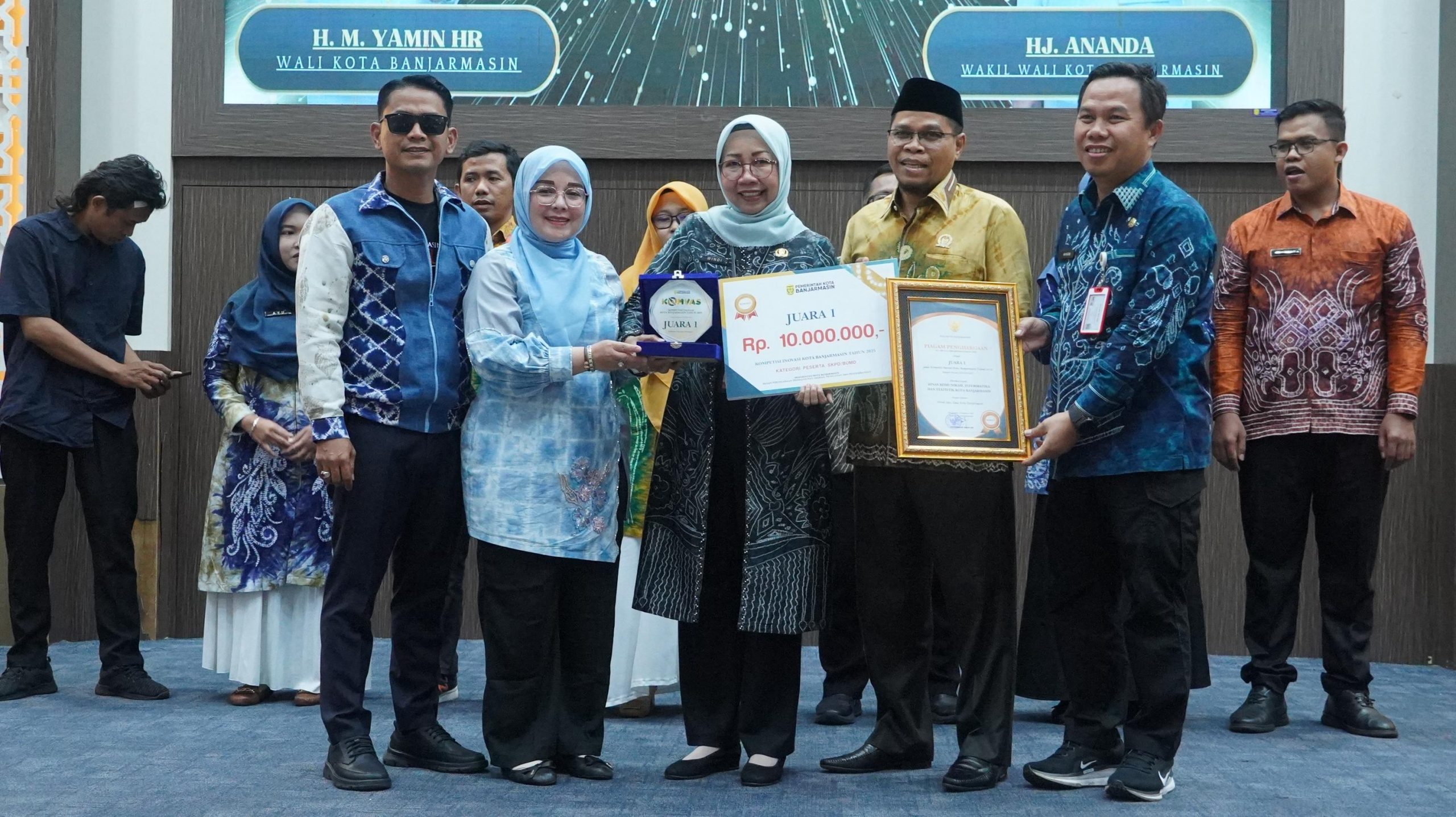 Portal Satu Data Banjarmasin Raih Juara 1 Komvas 2025, Wujudkan Layanan Publik Digital Terpercaya