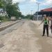 Bekas Coran Menjorok ke Jalan, Satlantas Polresta Banjarmasin Ingatkan Bahaya Kecelakaan
