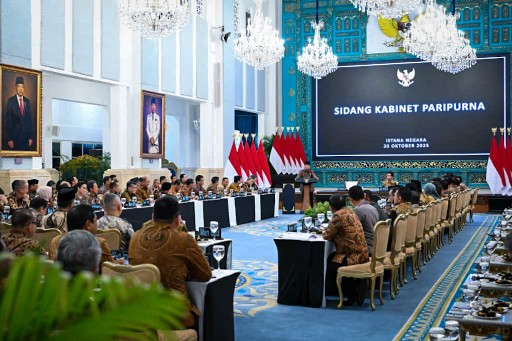 Satu Tahun Pemerintahan, Prabowo Ajak Jajaran Kabinet Refleksi dan Jaga Semangat Gotong Royong