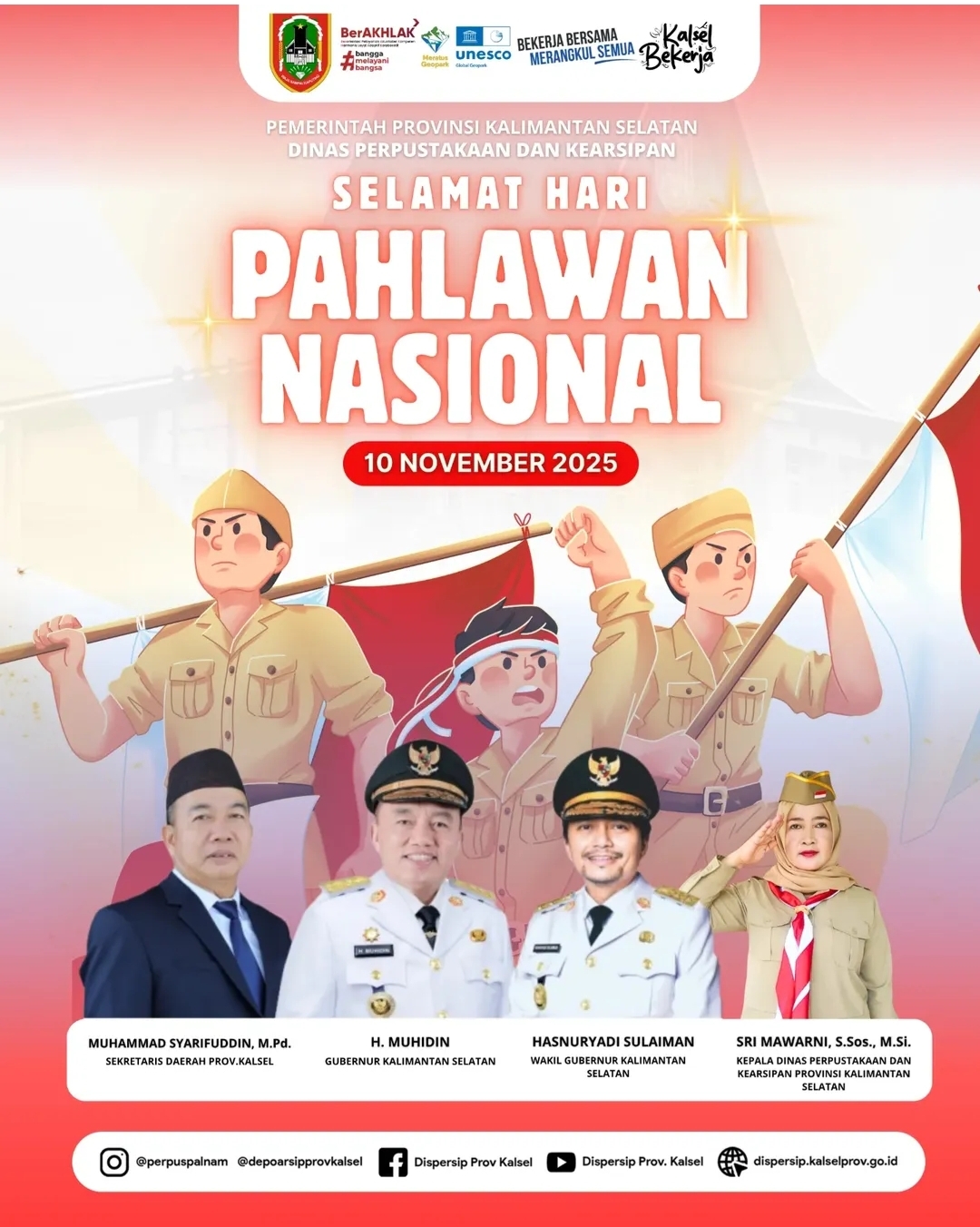 Dispersip Kalsel Ajak Masyarakat Maknai Hari Pahlawan dengan Semangat Berkarya