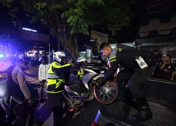 Terindikasi Balap Liar, Polresta Banjarmasin Amankan Dua Motor Modifikasi