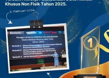 Dispersip Kalsel Raih Terbaik I Kinerja Pelaksanaan DAK Non Fisik 2025