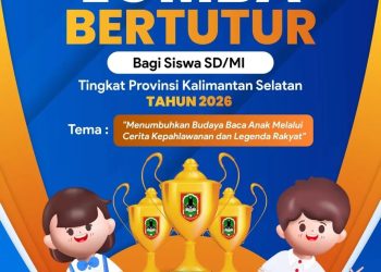 Dispersip Kalsel Gelar Lomba Bertutur 2026, Dorong Anak SD Tampil Percaya Diri Lewat Cerita