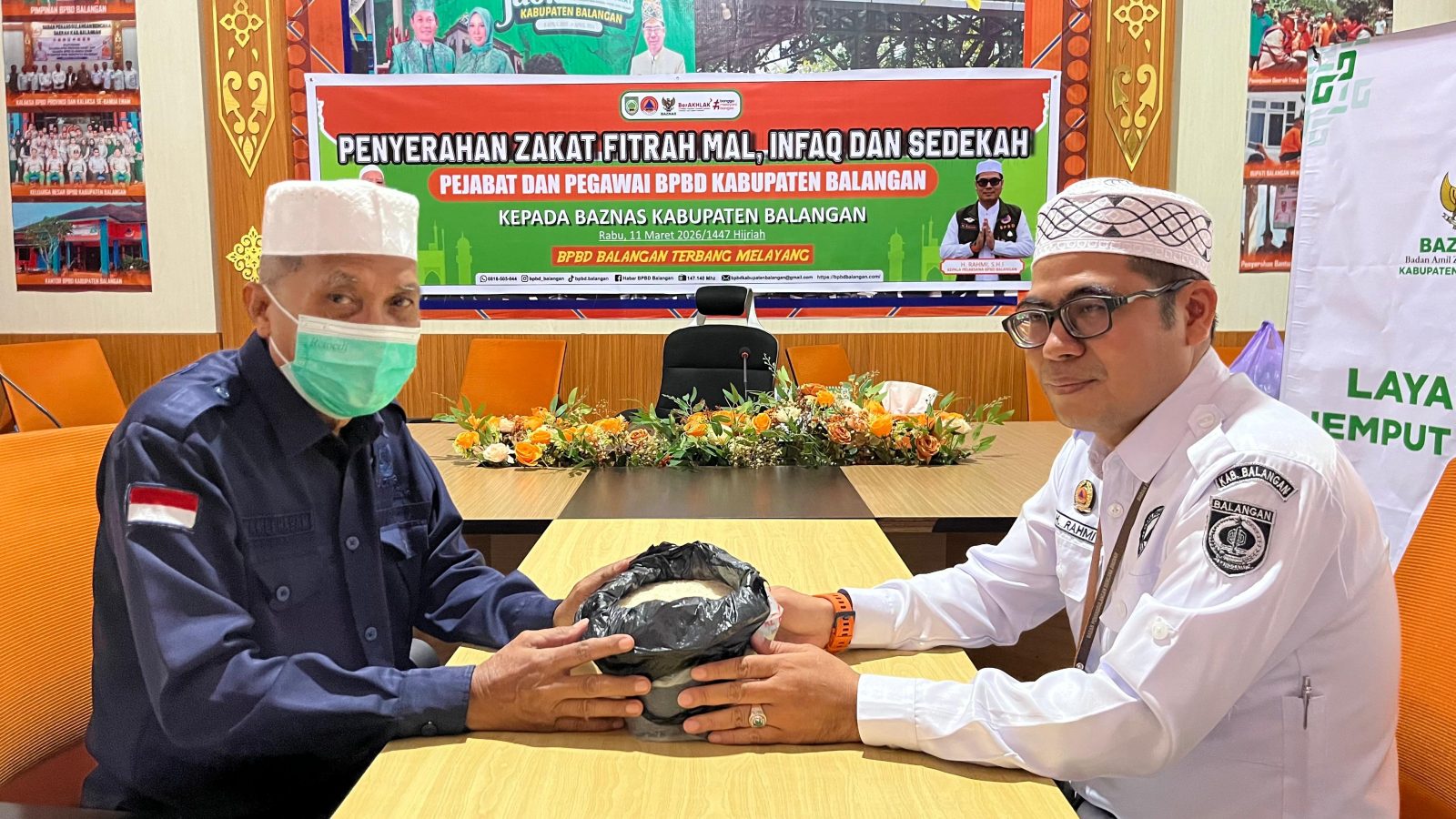BPBD Balangan Kembali Salurkan Zakat Fitrah Melalui Baznas