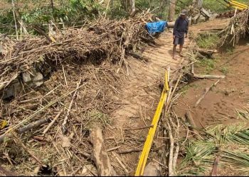 Jembatan Penghubung Dua Desa di Balangan Putus Diterjang Banjir Bandang, Aktivitas Warga Lumpuh