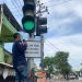 Dishub Balangan Ganti Rambu BKJT Menjadi BKII di Dua Persimpangan