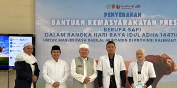 Sapi Kurban Presiden Berbobot 1 Ton Diserahkan ke Masjid Raya Sabilal Muhtadin