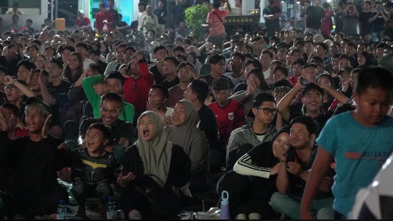 Ratusan Warga Banjarmasin Rayakan Kemenangan Timnas Indonesia atas Mozambique