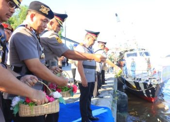 Tabur Bunga Warnai Rangkaian Peringatan Hari Bhayangkara di Kalsel