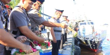 Tabur Bunga Warnai Rangkaian Peringatan Hari Bhayangkara di Kalsel