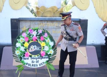 Ziarah Hari Bhayangkara ke-80, Polres HST Perkuat Nilai Patriotisme dan Pengabdian
