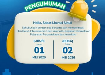 Dispersip Kalsel Umumkan Penyesuaian Jam Layanan Saat Libur Hari Buruh Internasional