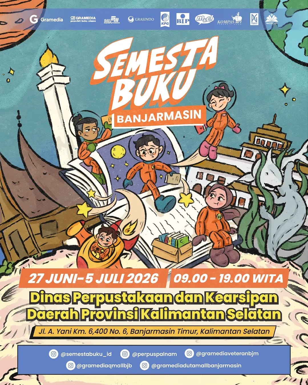 Semesta Buku Hadir di Banjarmasin, Dispersip Kalsel Siap Ramaikan Pesta Literasi Selama Sembilan Hari