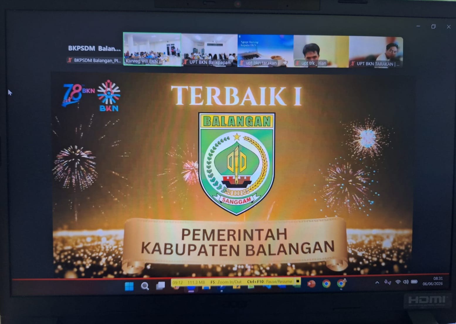 Pemkab Balangan Raih Terbaik I Penghargaan Pro-Karier ASN dari BKN