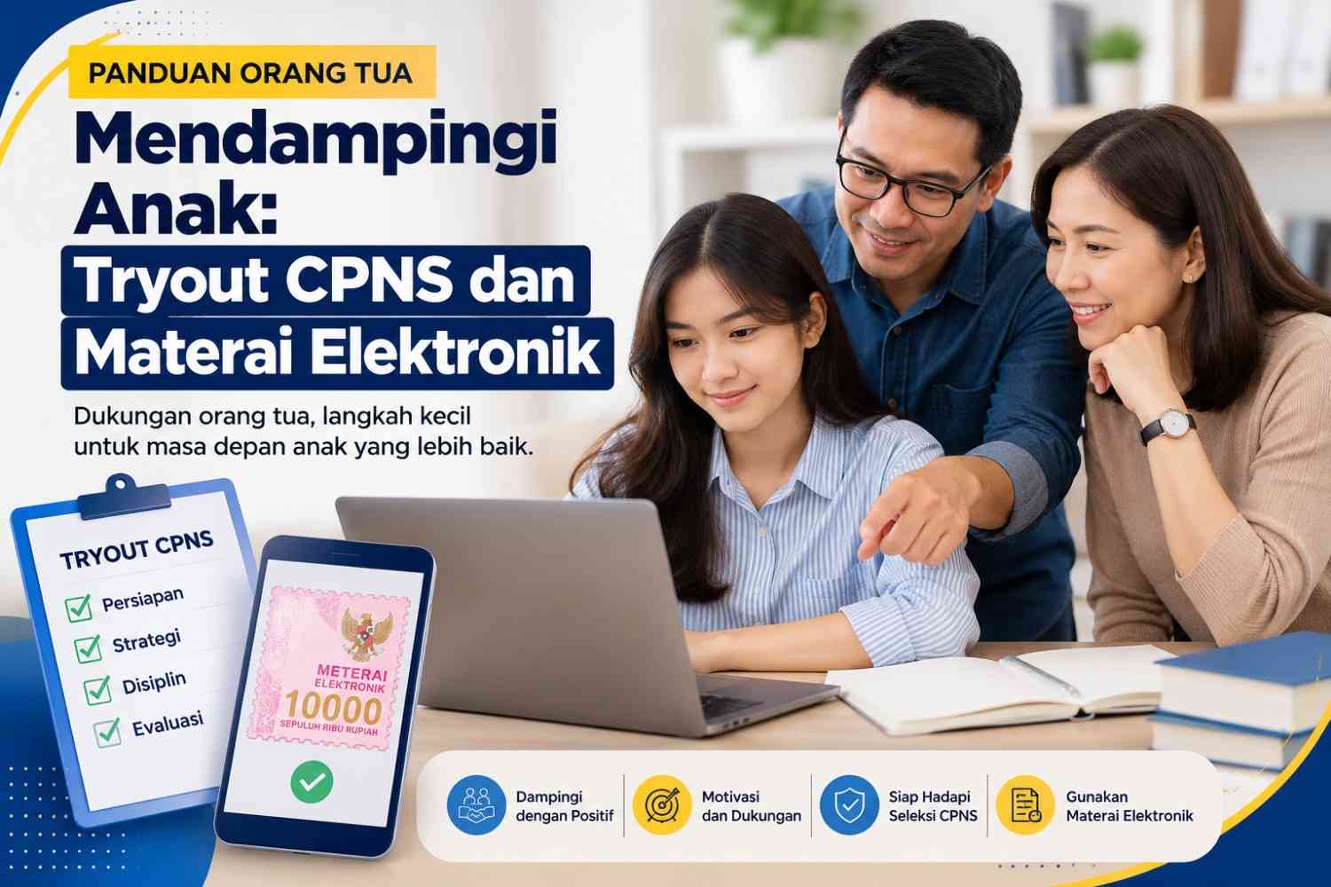 Panduan Orang Tua Mendampingi Anak: Tryout CPNS dan Materai Elektronik