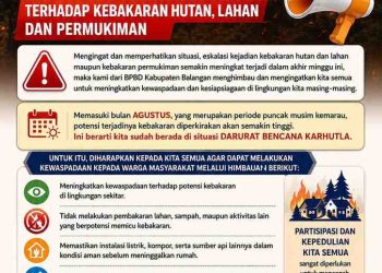 Puncak Musim Kemarau, BPBD Balangan Ingatkan Warga Waspada Karhutla