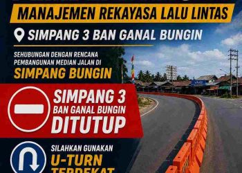 Simpang Bungin Ditutup Sementara, Dishub dan Satlantas Balangan Terapkan Rekayasa Lalu Lintas