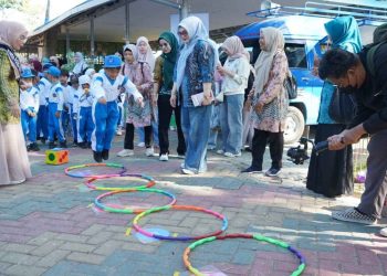 Tak Cuma Baca Buku, Anak PAUD Banjarmasin Diajak Jelajah Literasi Sambil Kenal Satwa