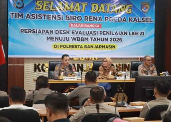 Menuju WBBM, Polresta Banjarmasin Terima Evaluasi dan Asistensi Biro Rena