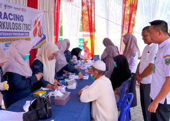 Dinkes Balangan Lakukan Tracing TB di Desa Baruh Panyambaran, Sasar Kontak Pasien