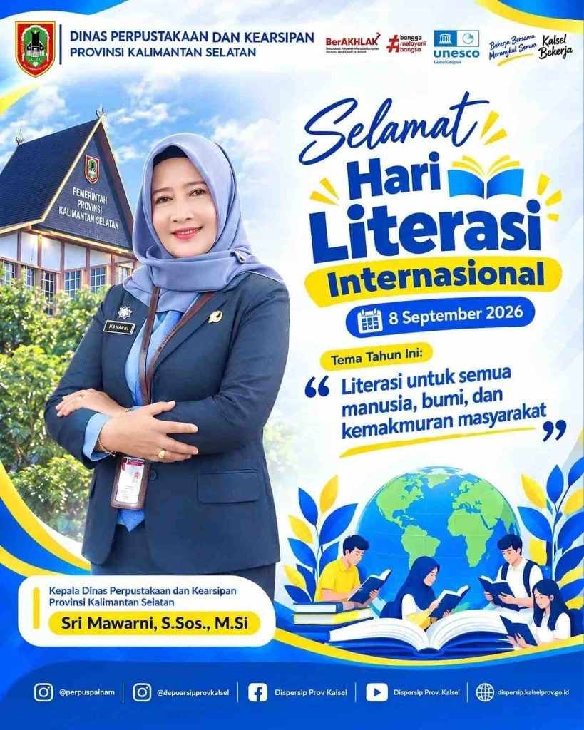 Hari Literasi Internasional, Dispersip Kalsel Ajak Masyarakat Perkuat Budaya Membaca