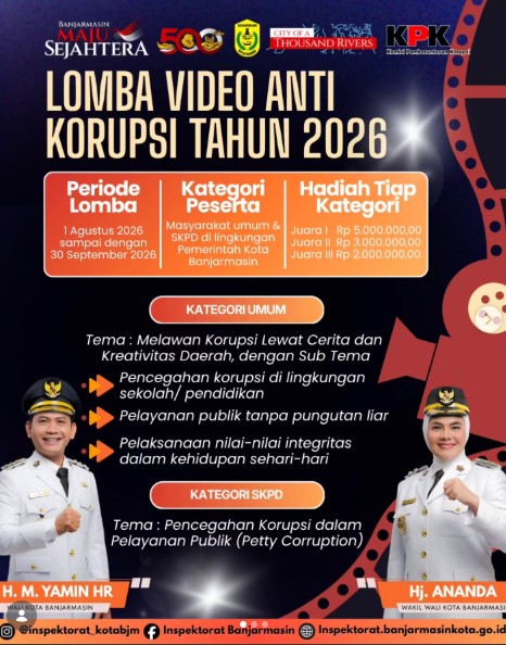 Tak Hanya Penegakan Hukum, Pemko Banjarmasin Dorong Edukasi Antikorupsi Lewat Video