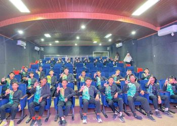 Berkunjung ke Perpus Palnam, Puluhan Siswa Diajak Nikmati Berbagai Fasilitas hingga Nonton Bareng di Ruang Teater