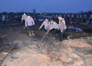 Bara di Lahan Gambut Jadi Tantangan, Polda Kalsel Andalkan Cairan Surfaktan