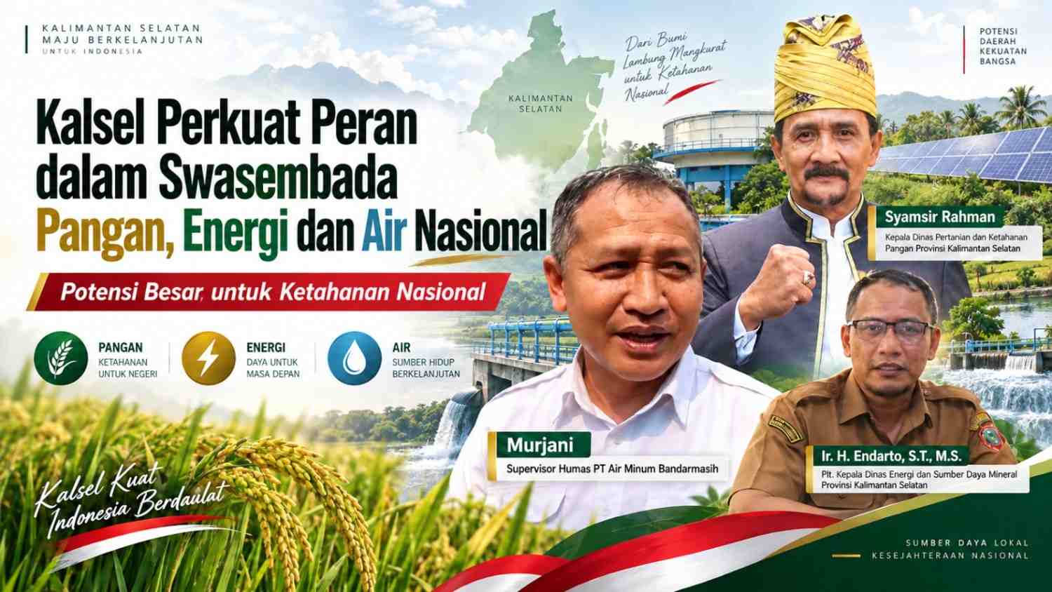 Kalsel Perkuat Potensi Pangan, Energi, dan Air Menuju Swasembada Nasional