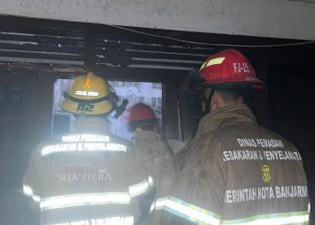 Kebakaran Hanguskan Satu Rumah Asrama Polda di Belitung Laut Banjarmasin