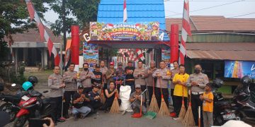 Lewat Aksi Gotong Royong, Polsek Banjarmasin Tengah Ajak Warga Rawat Lingkungan